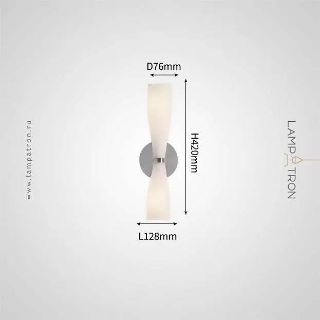 Бра TOIVO Цвет хром + молочно-белый Lampatron toivo-chrome-milk 8638-24123 Бра TOIVO Цвет хром + молочно-белый Lampatron toivo-chrome-milk 8638-24123