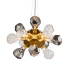 Подвесная люстра Delight Collection KR1197P-12 brass, smoky/clear