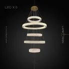 Кольцевые люстры и светильники BELLA Пять колец. 40 + 80 + 60 + 100 + 60 см Lampatron 6330-17024