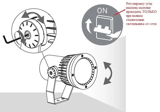 Прожектор уличный Oasis Light W6332-3К Gr TUBE LED
