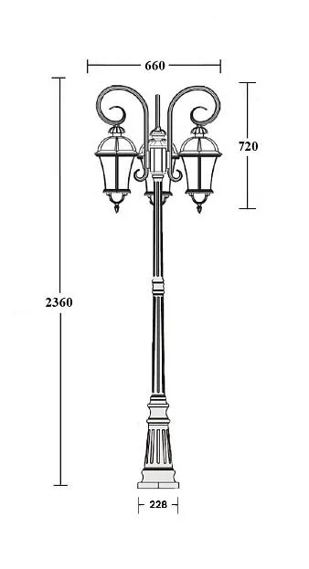 Наземный фонарь Oasis Light 95209LB/18 Gw ROMA L