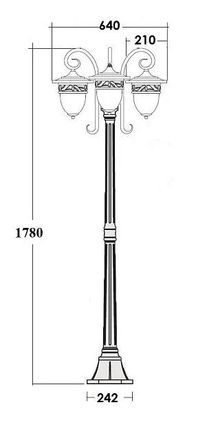 Наземный фонарь Oasis Light 87208LB/18L Gb KRAKOV 1 L