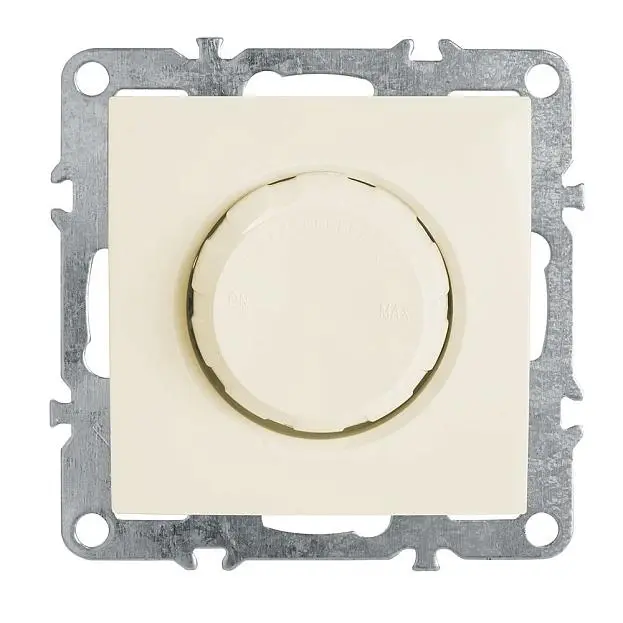 Выключатель диммирующий (механизм) STEKKER 39324, PSW10-9106-02, 250В, 600W Эрна, слоновая кость Выключатель диммирующий (механизм) STEKKER 39324, PSW10-9106-02, 250В, 600W Эрна, слоновая кость