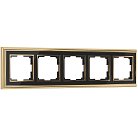 Рамка на 5 постов (золото/черный) Werkel WL17-Frame-05 a037676 Palacio