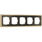 Рамка на 5 постов (золото/черный) Werkel WL17-Frame-05 a037676 Palacio