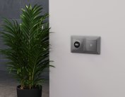 Комплект механизма терморегулятора с цифровым дисплеем с подсветкой и датчиком для теплого пола 16A-250V ALFA Сталь матовый Volt MA505810 QUANT