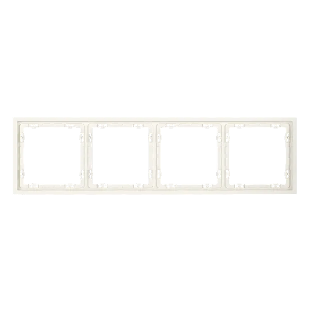 Рамка пластиковая на 4 пост, (хлопок) Voltum VLS100413 S70