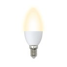Лампочка светодиодная Volpe LED-C37-7W/WW/E14/FR/NR картон
