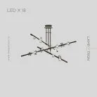 Люстра CAMILIA CH 18 ламп. Цвет Черный Lampatron 7532-21013