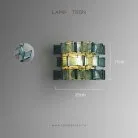 Бра DEXTER WALL Размер M. Цвет Синий Lampatron 8527-23640