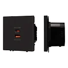 Механизм розетки с быстрой USB зарядкой SCT-NOBE-MUAC-SFPL-FC-BK (65W, QC3) Arlight 054317