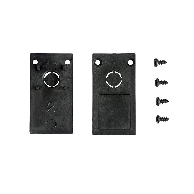 Комплект из 2х черных торцевых заглушек для трекового накладного профиля Vitaluce VT0313-01