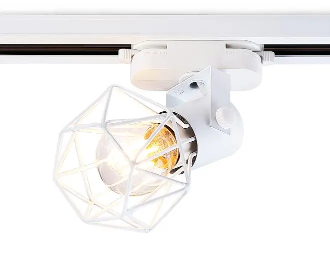 Трековый однофазный светильник со сменной лампой WH белый Ambrella light GL5001 Трековый однофазный светильник со сменной лампой WH белый Ambrella light GL5001