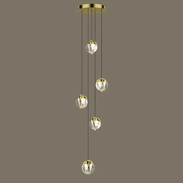 Подвесной светильник Delight Collection MD24001033-5A gold/clear Подвесной светильник Delight Collection MD24001033-5A gold/clear