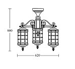 Потолочный светильник уличный Oasis Light 81270A/3 cover Bl BARSELONA