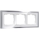 Рамка на 3 поста Werkel W0032850 Baguette (белый/серебро) a060232