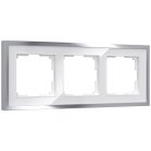 Рамка на 3 поста Werkel W0032850 Baguette (белый/серебро) a060232