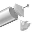 Комплект заглушек для углового профиля LeDron 1515-Z White