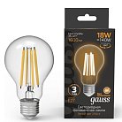 Лампа светодиодная Gauss 102902118 E27 18W 2700K прозрачная Filament