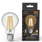 Лампа светодиодная Gauss 102902118 E27 18W 2700K прозрачная Filament