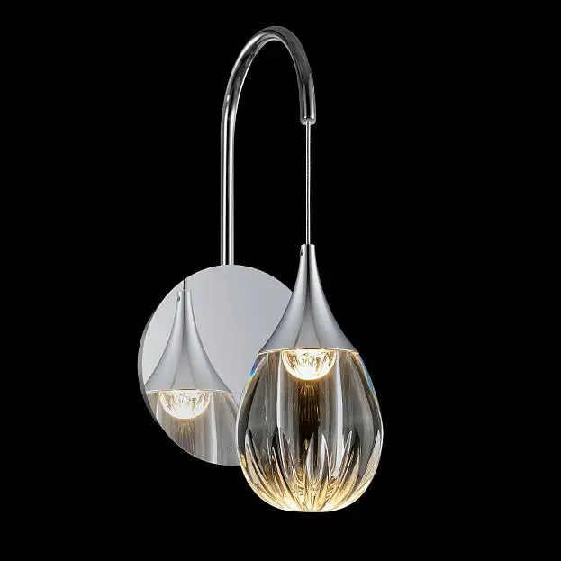 Настенный светильник Delight Collection MB24001004-1A chrome/clear Stilla Настенный светильник Delight Collection MB24001004-1A chrome/clear Stilla