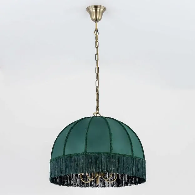 Люстра подвесная с зелёным абажуром Citilux CL407152 Базель