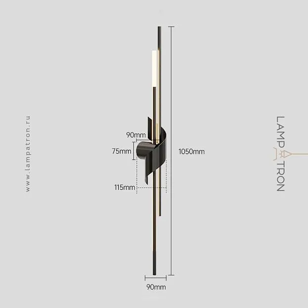 Бра TINUS BEND Размер L. Цвет черный Lampatron f-tinus-bend-l-black 8975-25408 Бра TINUS BEND Размер L. Цвет черный Lampatron f-tinus-bend-l-black 8975-25408
