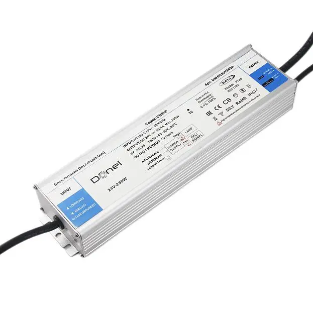 Блок питания DALI,с функцией Push-Dim, Donel DNHF250V24DA DN8HF Блок питания DALI,с функцией Push-Dim, Donel DNHF250V24DA DN8HF