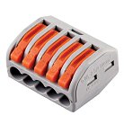 Клемма строительно-монтажная 5-проводная STEKKER 32398, LD222-415