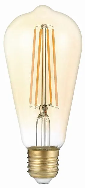 Лампочка светодиодная филаментная ЭРА F-LED ST64-7W-824-E27 gold