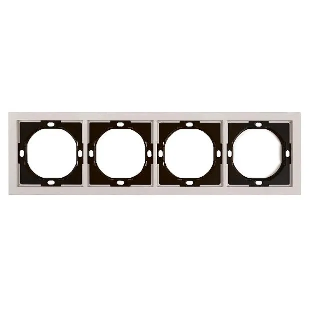 Рамка 4-местная, PFR00-3004-08, пудровый жемчуг Stekker 50489 Мия