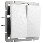 Выключатель двухклавишный (белый) Werkel W1220001 Hammer a052031