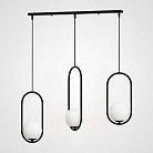 Подвесной светильник HOOP-TRIO Черный, Эллипс S+L+S, Планка ImperiumLoft 179653-26 HOOP-TRIO01