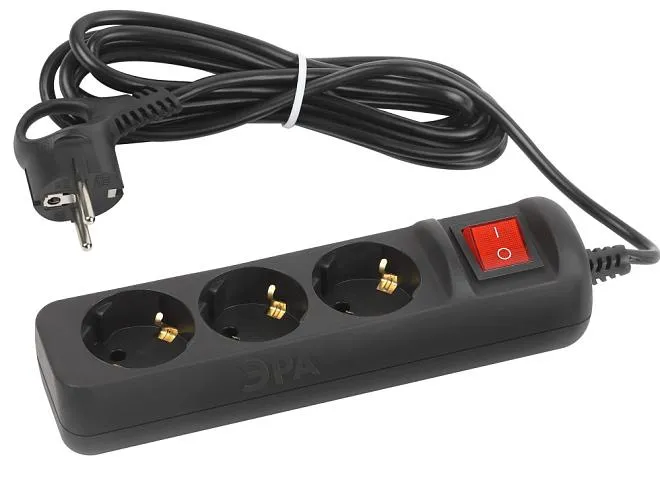 Розеточные блоки, удлинители ЭРА UX-3es-3m-B