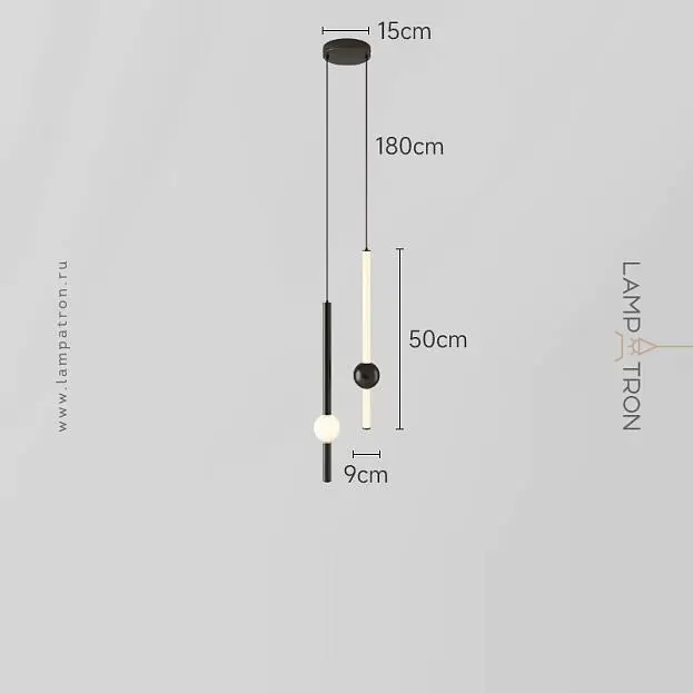 Подвесной светильник WAND VRT 2 подвеса. Цвет черный. Размер S Lampatron 8625-24082 Подвесной светильник WAND VRT 2 подвеса. Цвет черный. Размер S Lampatron 8625-24082
