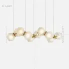 Реечный, рядный светильник PHILLIS 10 плафонов. Lampatron 3015-7321