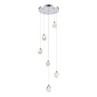 Светильник подвесной Хром/Прозрачный LED 6*3W 3000K ST-Luce SL6114.103.06 CASCATO