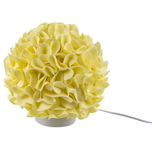 Интерьерная настольная лампа Uniel ULW-R07 T/3000K/150C/A Гортензия Белый/Лимонад