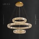 Кольцевые люстры и светильники BERTOLDA COMBO Три кольца. 50 + 80 + 40 см Lampatron 6481-17553
