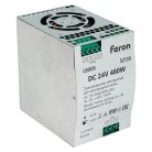 Трансформатор электронный для светодиодной ленты на DIN-рейку 480W 24V Feron 52138 LB008