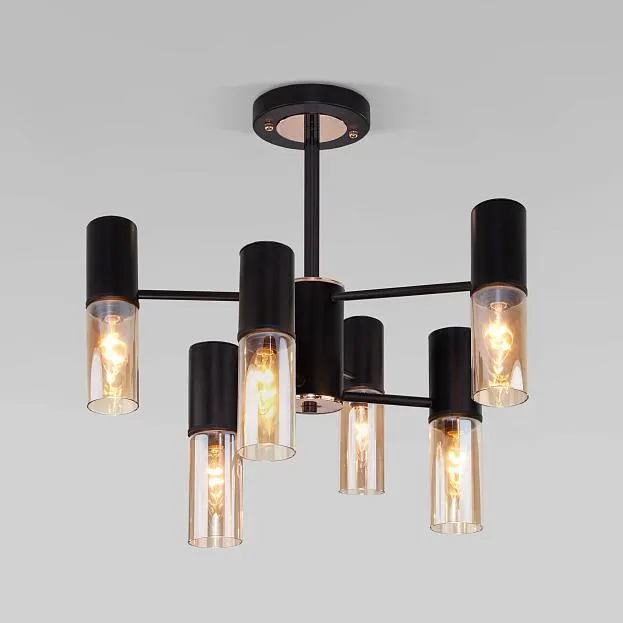Потолочная люстра Eurosvet 70125/6 черный a053245 Tesoro