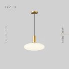 Подвесной светильник IRIS WHITE Тип B. Цвет Латунь Lampatron f-iris-white-b-brass 7262-19985