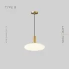 Подвесной светильник IRIS WHITE Тип B. Цвет Латунь Lampatron f-iris-white-b-brass 7262-19985