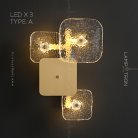 Бра DEBRA 3 лампы. Тип A Lampatron f-debra-3-a 6274-16889