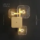 Бра DEBRA 3 лампы. Тип A Lampatron f-debra-3-a 6274-16889