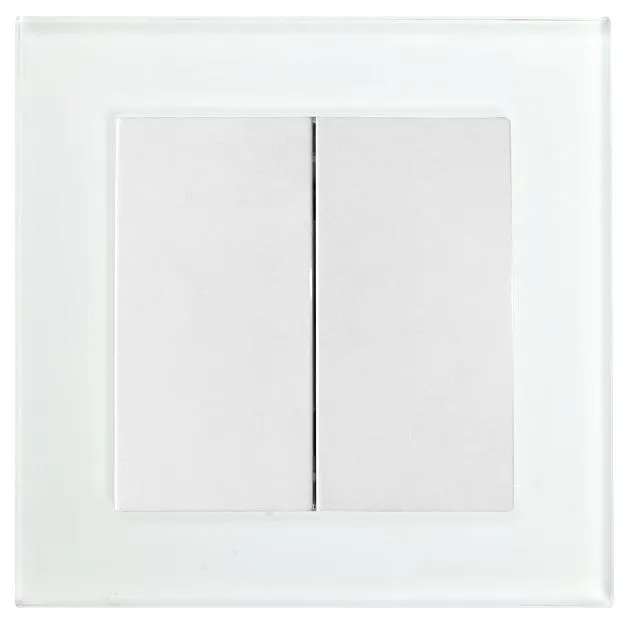 Выключатель 2-клавишный 250В 10А серия Катрин белый Stekker 39165 GLS10-7004-01