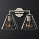 Бра Rh Utilitaire Funnel Shade Double Sconce Silver 123268-22 ImperiumLoft