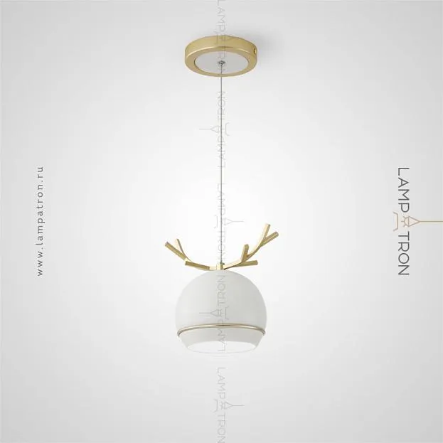Подвесной светильник WENDY Цвет Белый + Латунь Lampatron wendy-white 5944-25637 Подвесной светильник WENDY Цвет Белый + Латунь Lampatron wendy-white 5944-25637