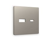 Лицевая панель ALFA (Серо-бежевый матовый) для розетки 2USB A+C Ambrella Volt AP3710 QUANT