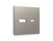 Лицевая панель ALFA (Серо-бежевый матовый) для розетки 2USB A+C Ambrella Volt AP3710 QUANT